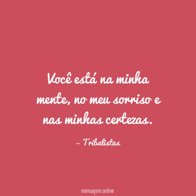 Você está na minha mente