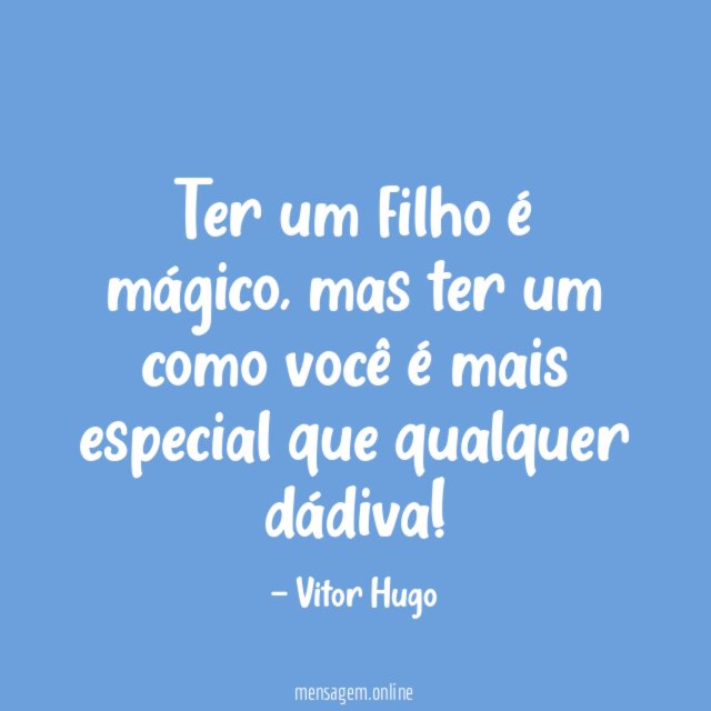 Ter um filho é mágico