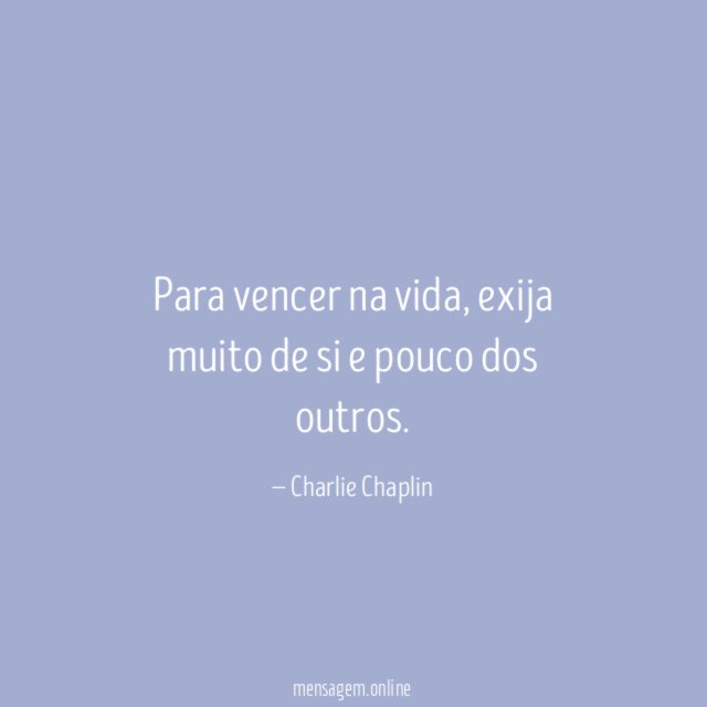 Para vencer na vida