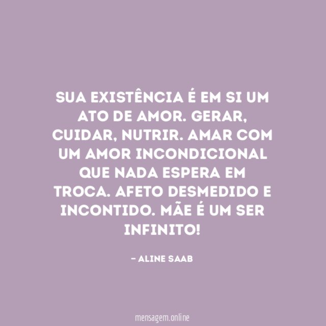 Sua existência é em si um ato de amor