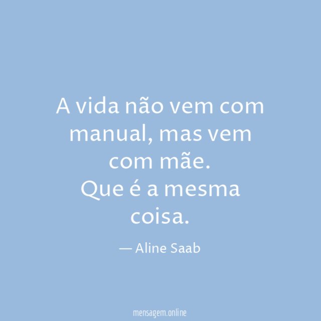 A vida não vem com manual