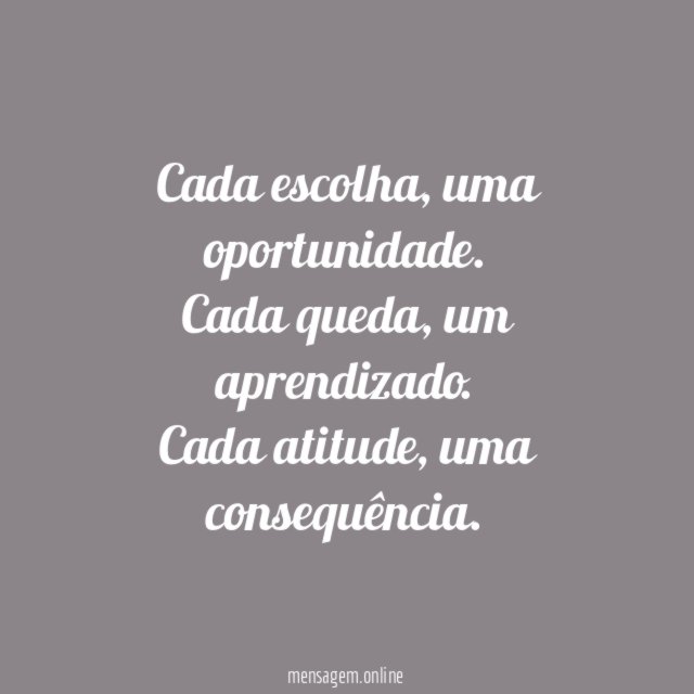 Cada escolha