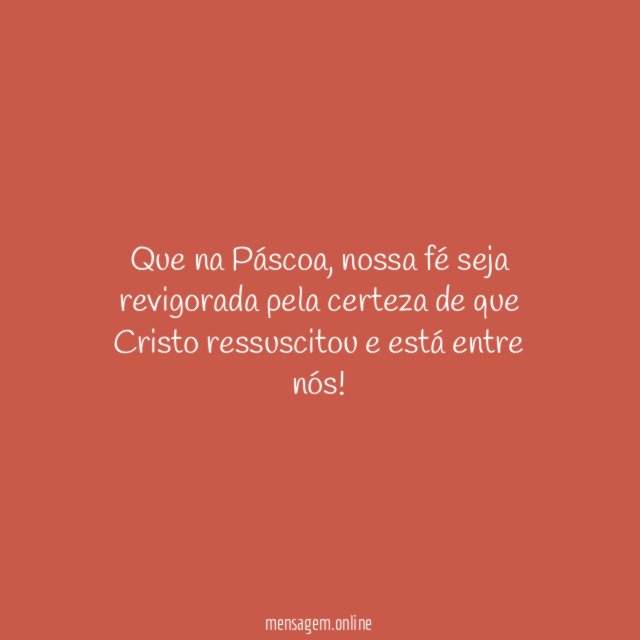 Que na Páscoa