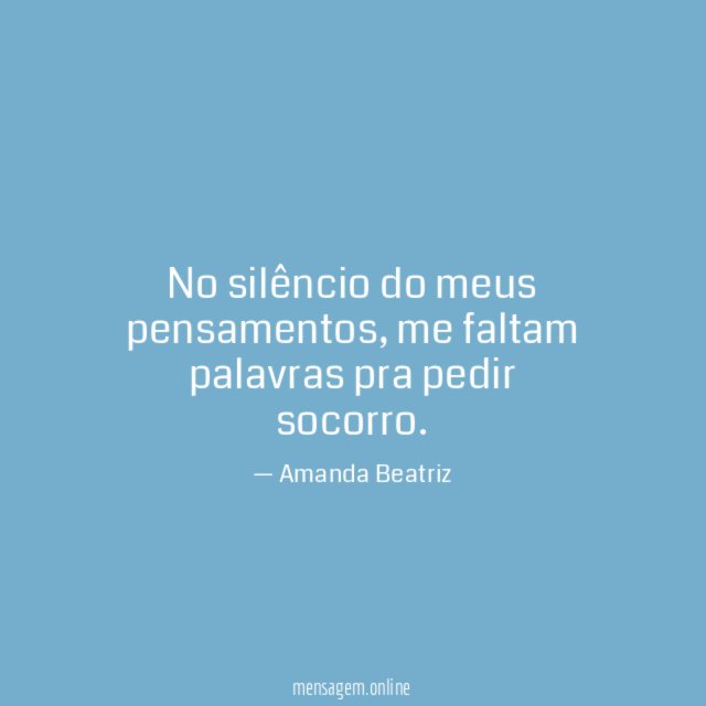 No silêncio do meus pensamentos