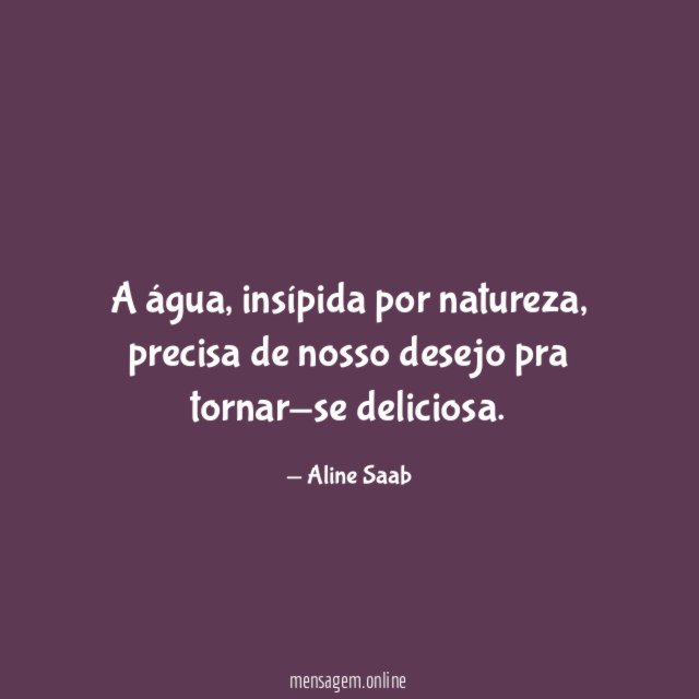 A água