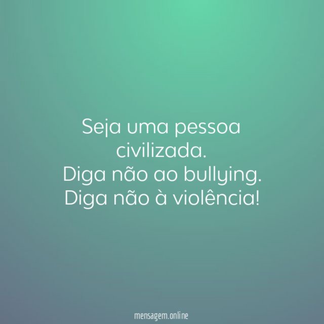 Seja uma pessoa civilizada