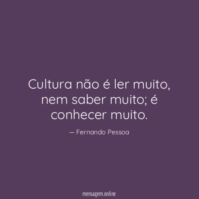 Cultura não é ler muito