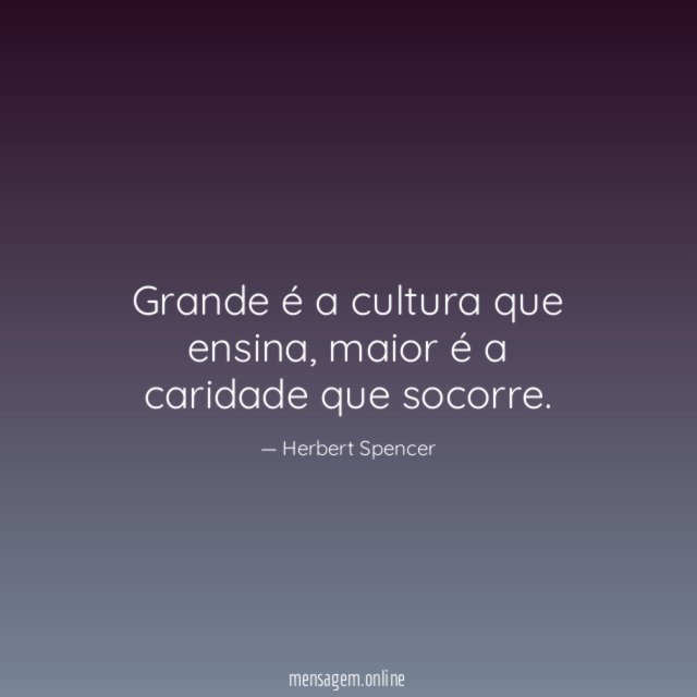 Grande é a cultura que ensina