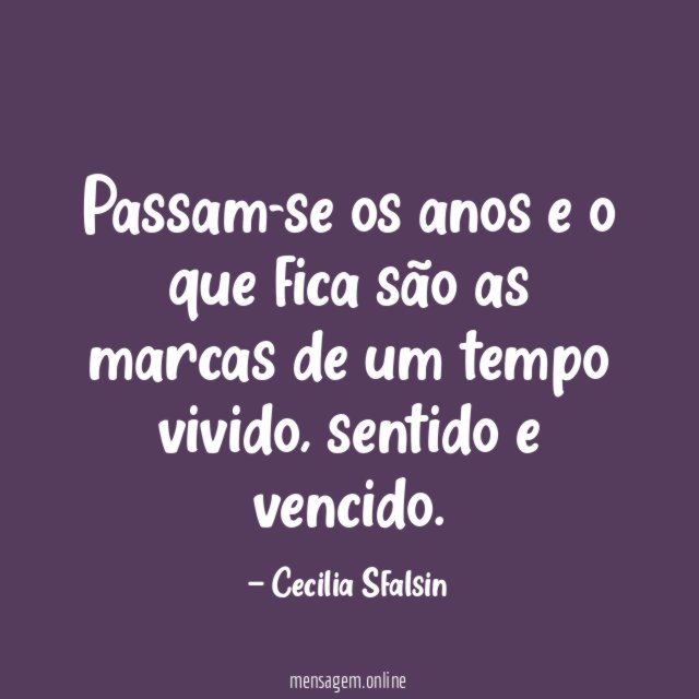 Passam-se os anos e o que fica são