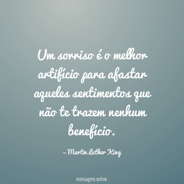 Um sorriso é o melhor artifício para afastar