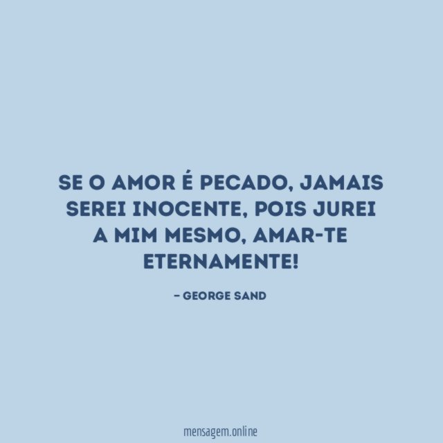 Se o amor é pecado