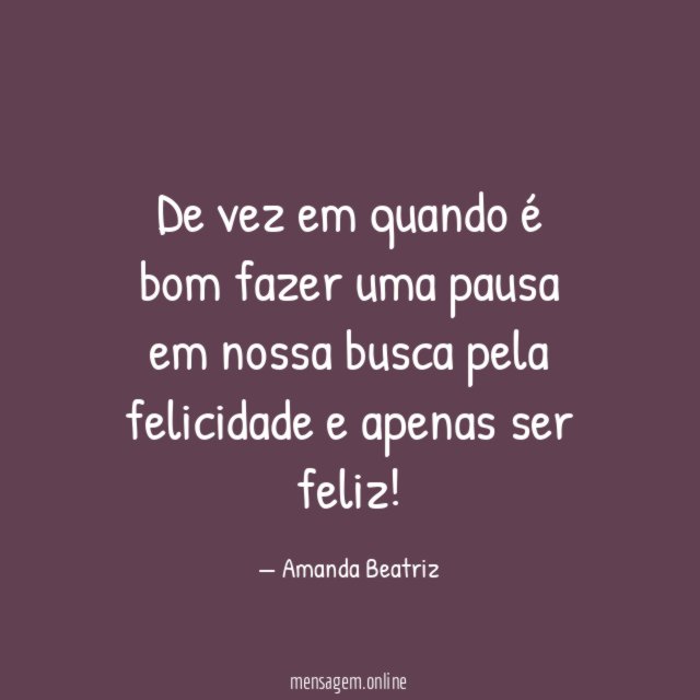 De vez em quando é bom fazer uma