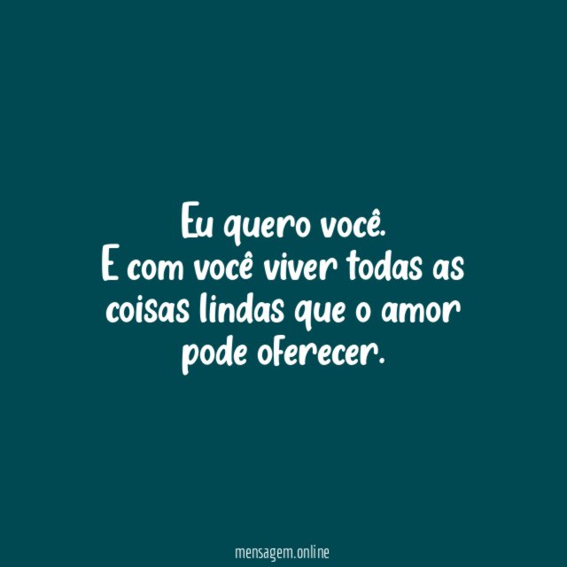 Eu quero você