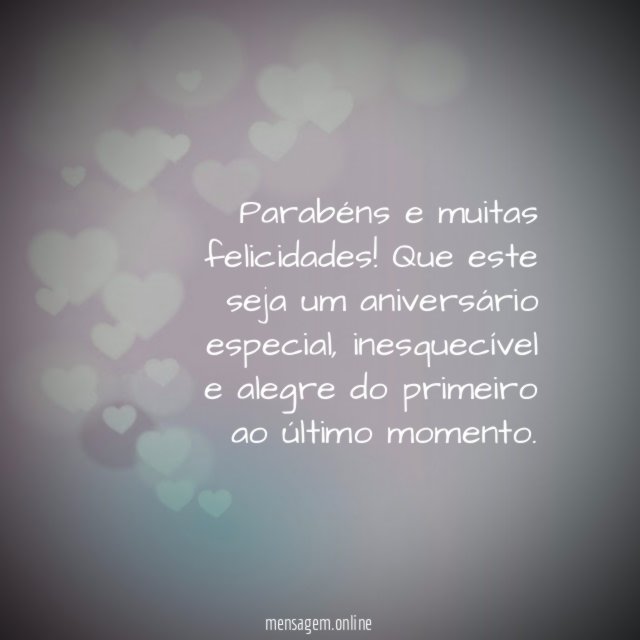 Parabéns e muitas felicidades