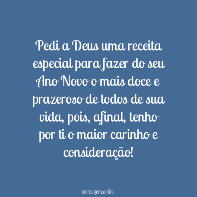 Pedi a Deus uma receita especial para fazer