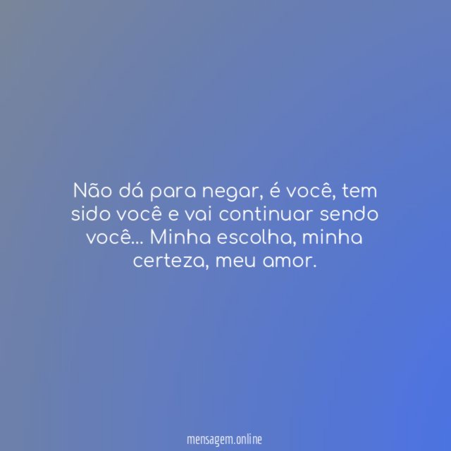 Não dá para negar