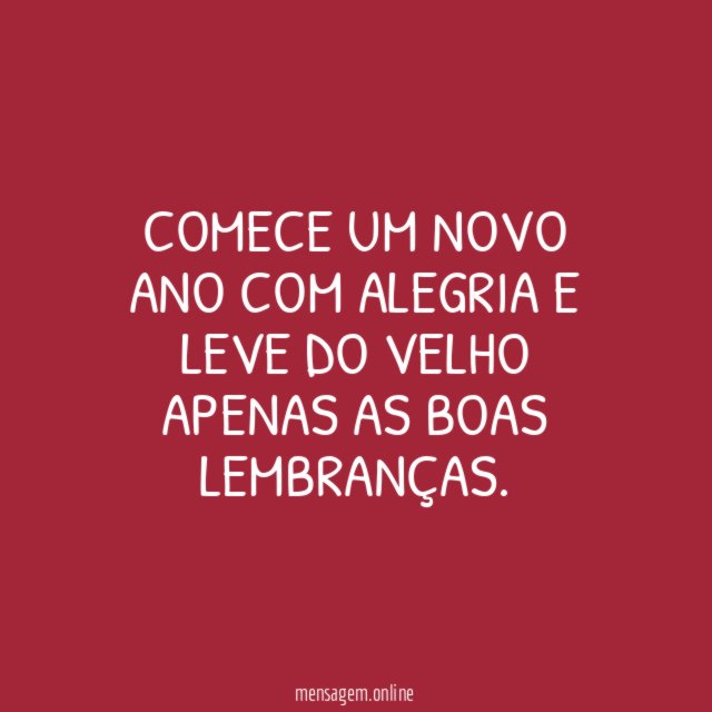 Comece um novo ano com alegria e leve