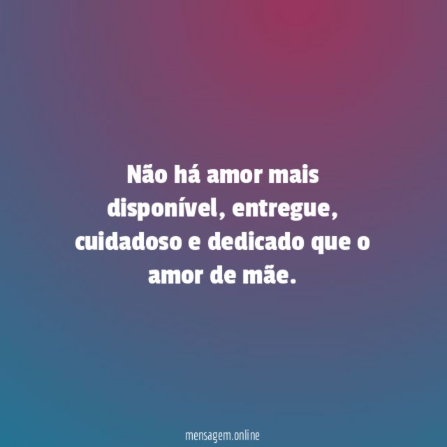 Não há amor mais disponível