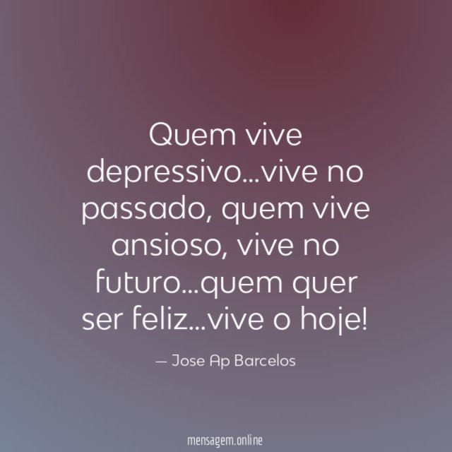 Quem vive depressivo