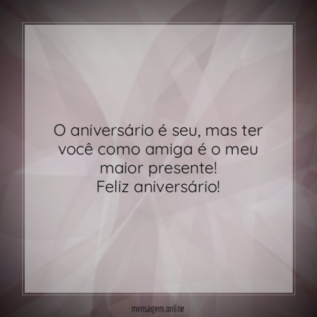 O aniversário é seu
