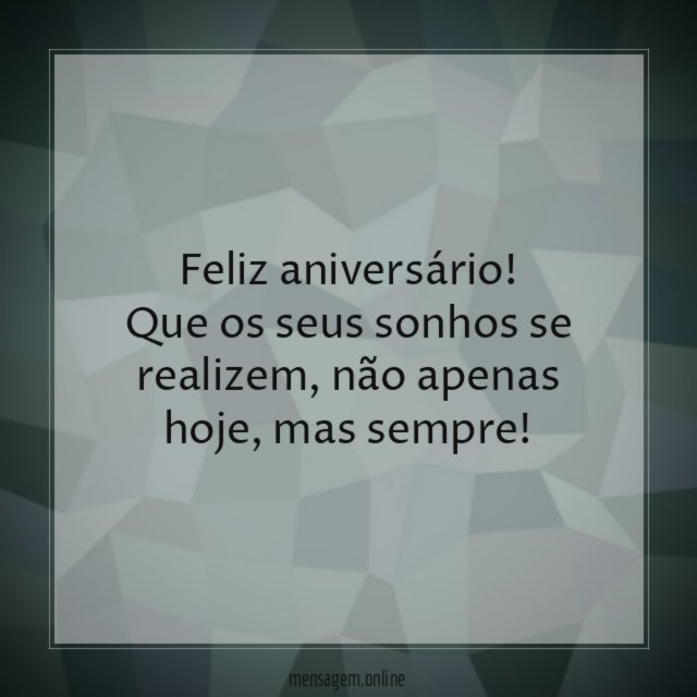 Feliz aniversário