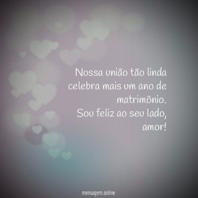 Nossa união tão linda celebra mais um ano