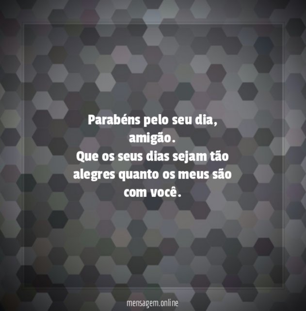 Parabéns pelo seu dia