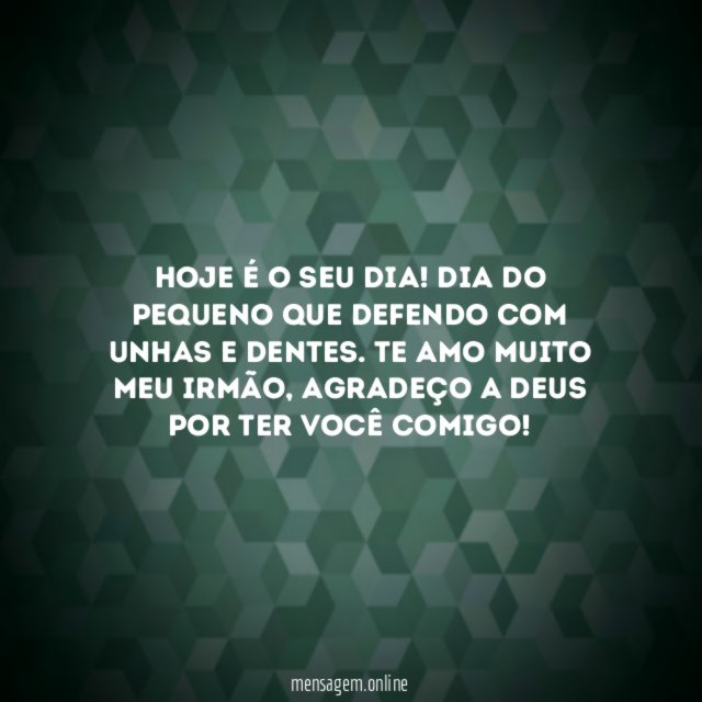 Hoje é o seu dia