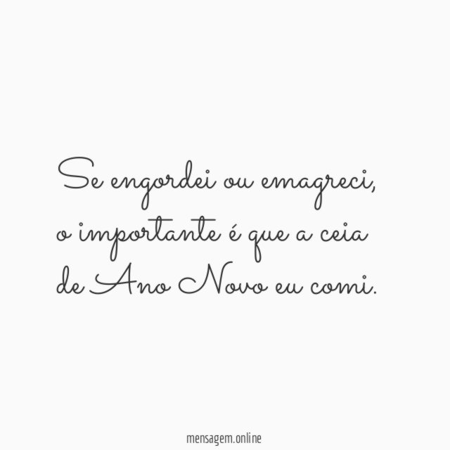 Se engordei ou emagreci