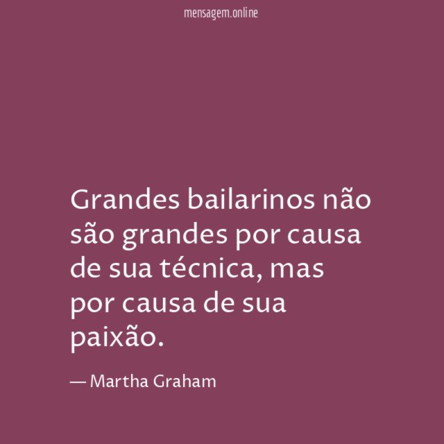 Grandes bailarinos não são grandes por causa de