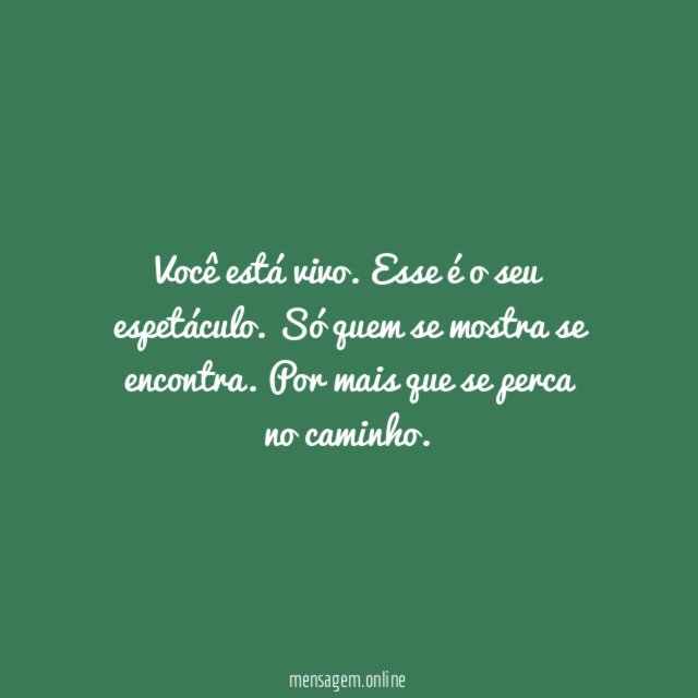 Você está vivo