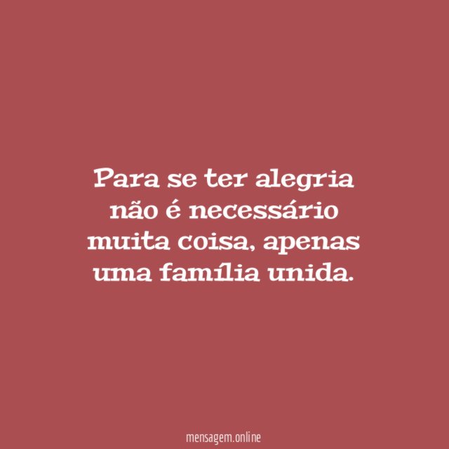 Para se ter alegria não é necessário muita coisa