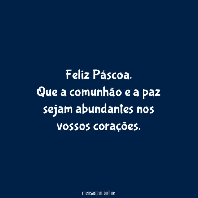 Feliz Páscoa