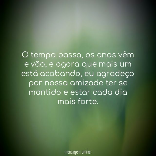 O tempo passa