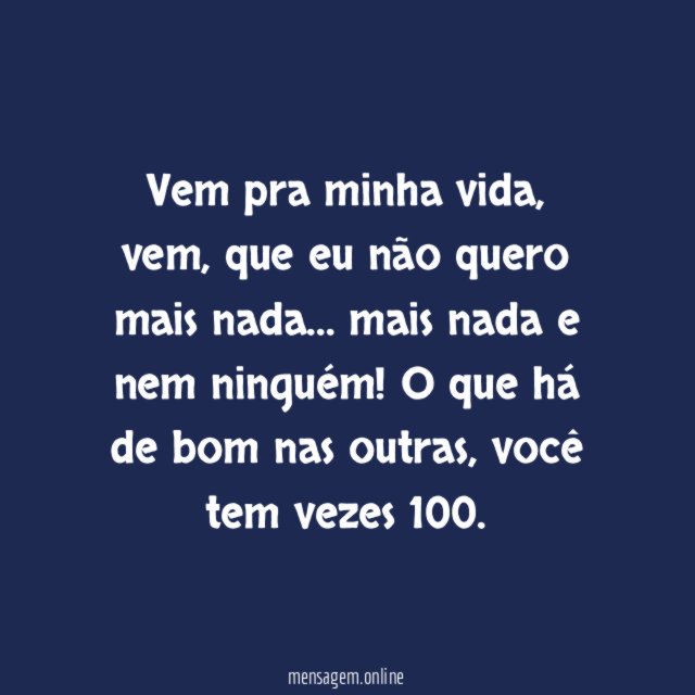 Vem pra minha vida