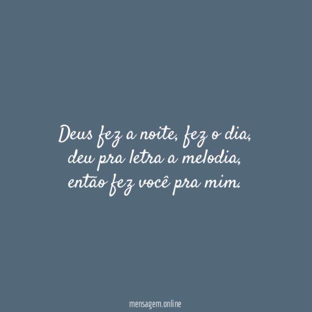 Deus fez a noite