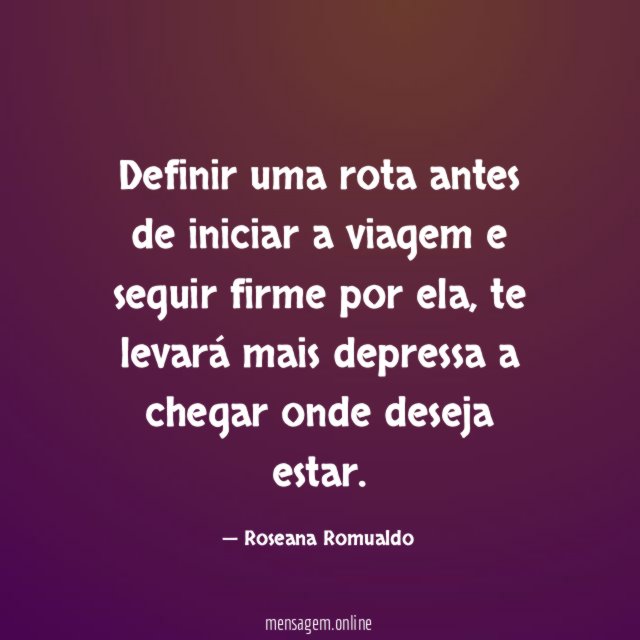 Definir uma rota antes de iniciar a viagem