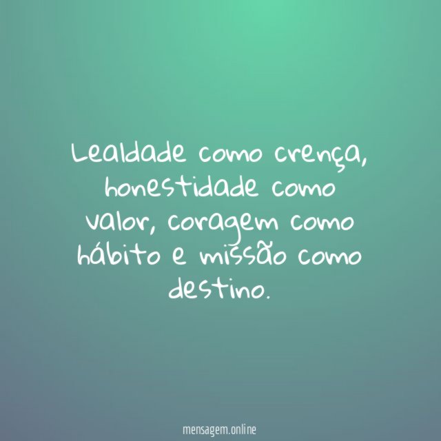 Lealdade como crença
