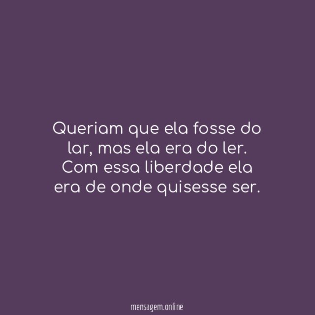 Queriam que ela fosse do lar