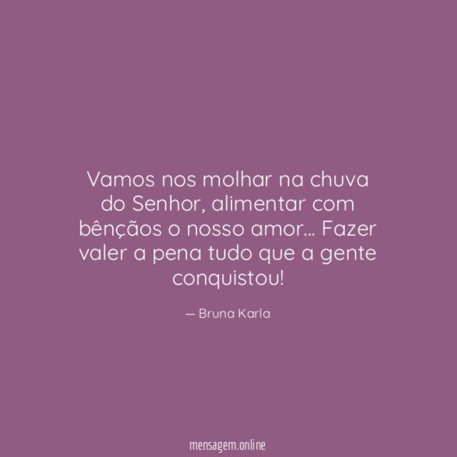 Vamos nos molhar na chuva do Senhor