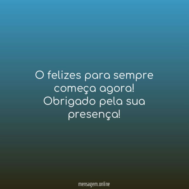 O felizes para sempre começa agora