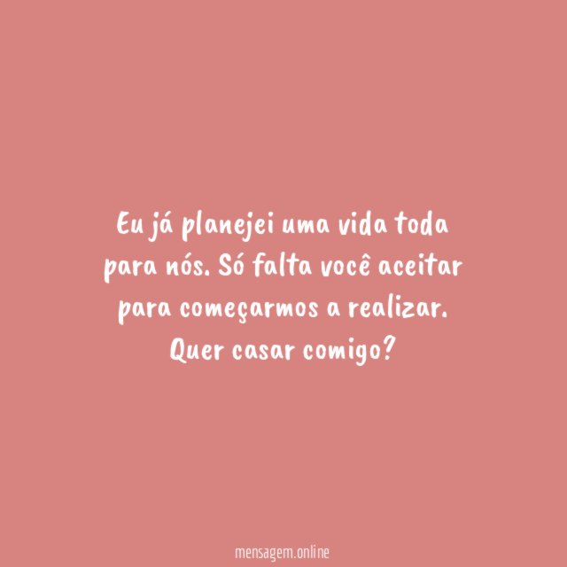 Eu já planejei uma vida toda para nós