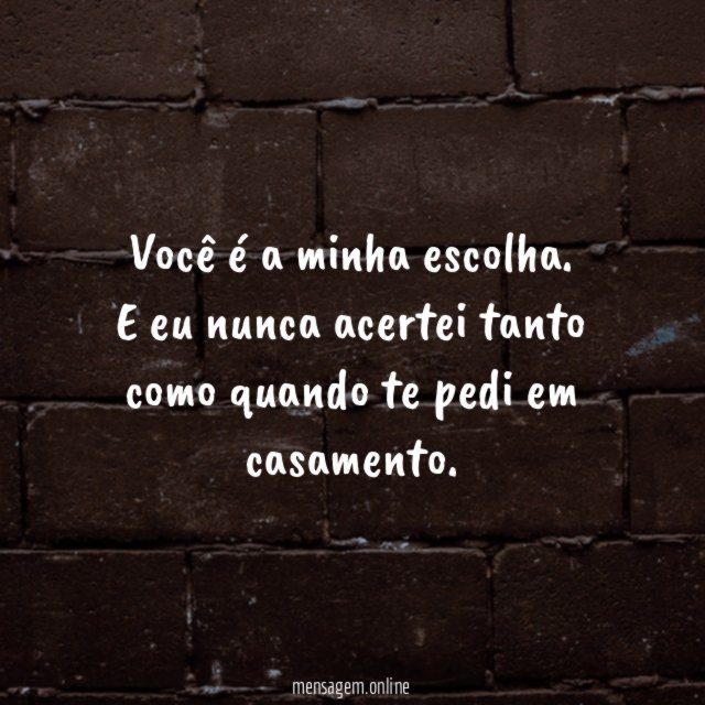 Você é a minha escolha