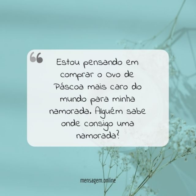 Estou pensando em comprar o Ovo de Páscoa
