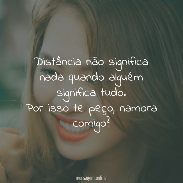 Distância não significa nada quando alguém significa tudo