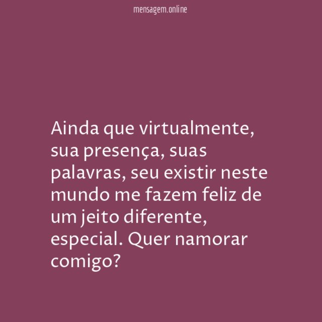 Ainda que virtualmente