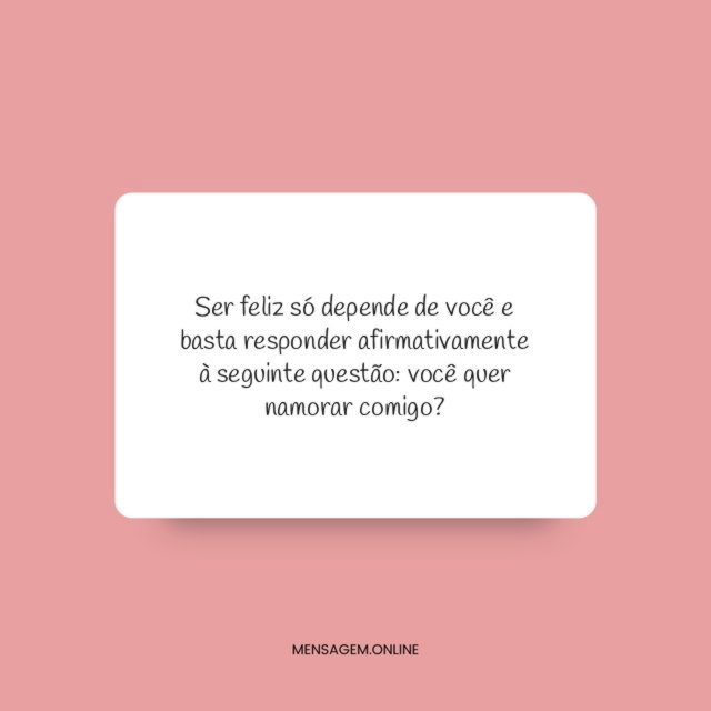 Ser feliz só depende de você e basta