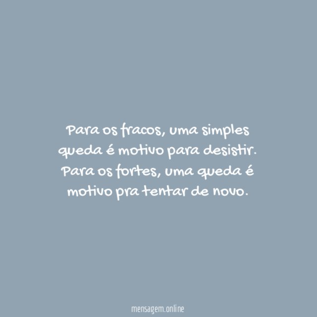 Para os fracos