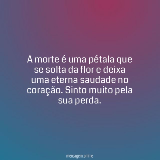 A morte é uma pétala que se solta