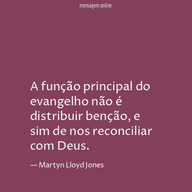A função principal do evangelho não é distribuir benção